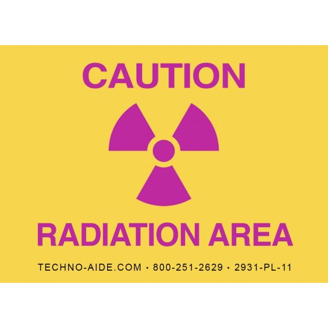 "Caution Radiation Area" X-Ray Room Sign